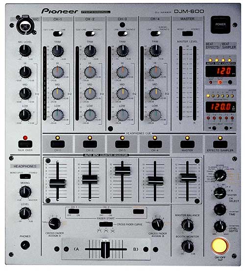 PIONEER DJM 600 S - Pioneer DJM 600S, prof. DJ mixer, silver 