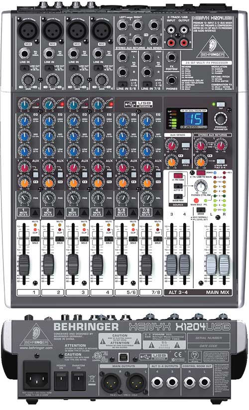 Behringer Eurorack MXB1002 10 Ch, 2 Bus Mixing Console - mains